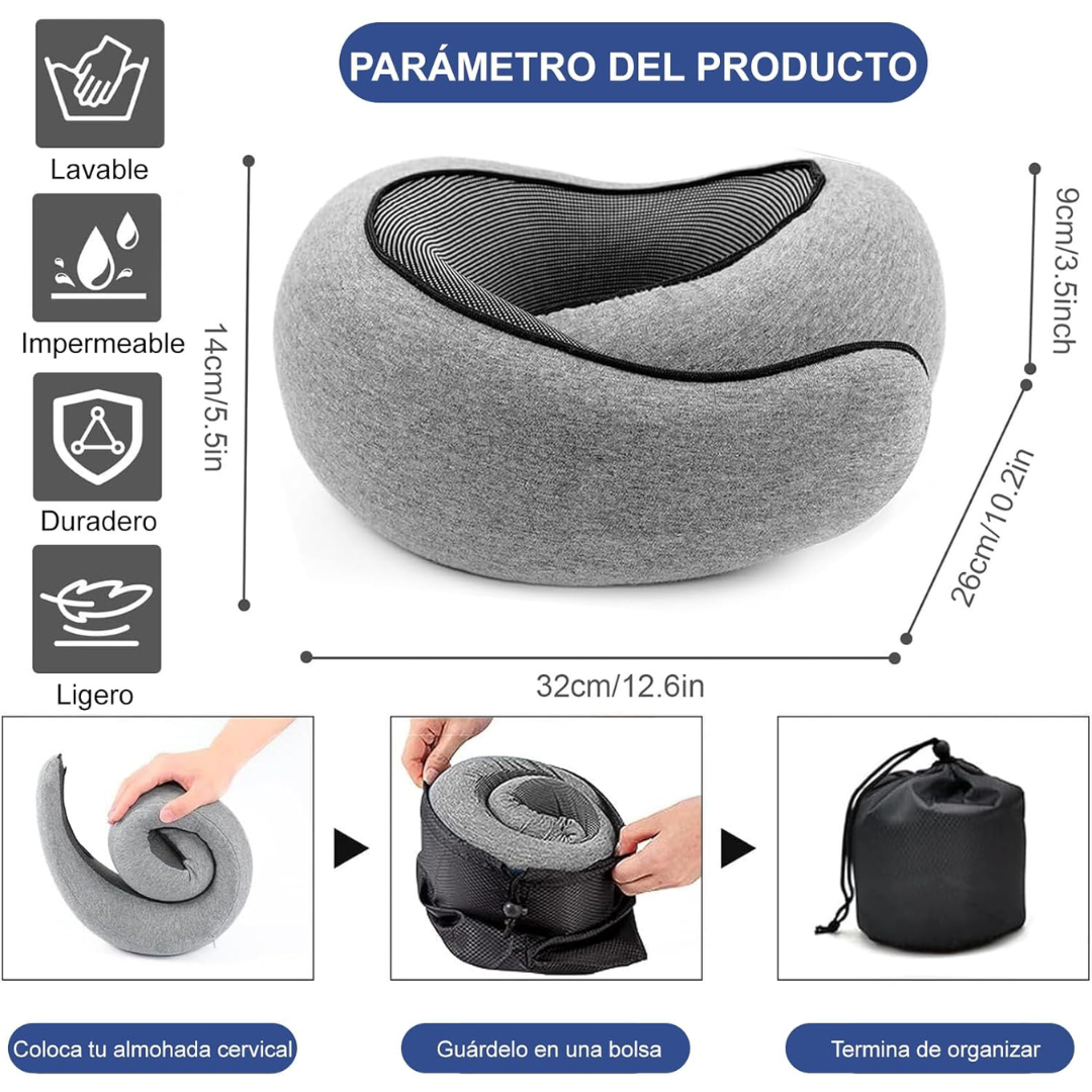 Almohada de Viaje Cervical 360°