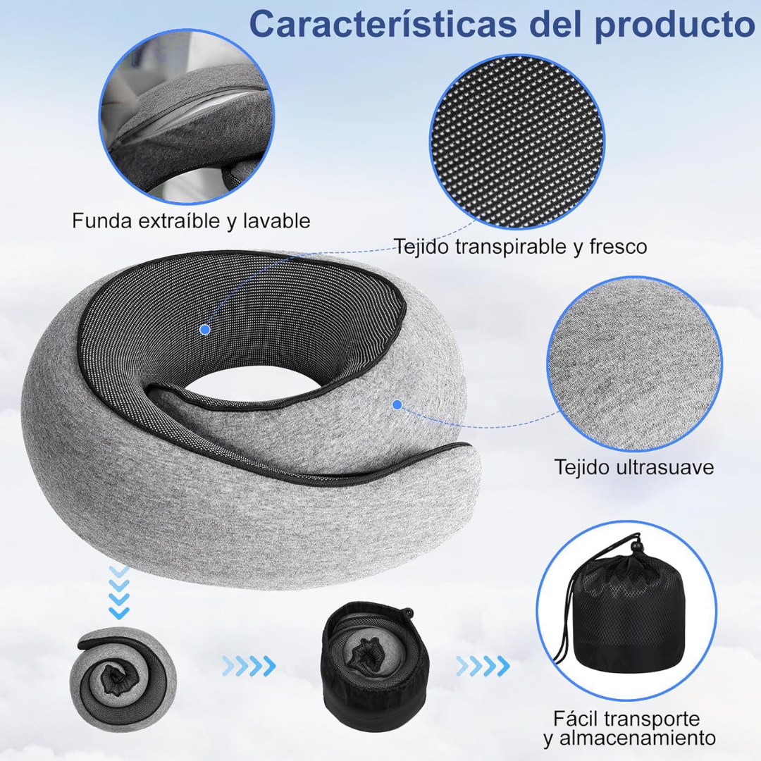 Almohada de Viaje Cervical 360°